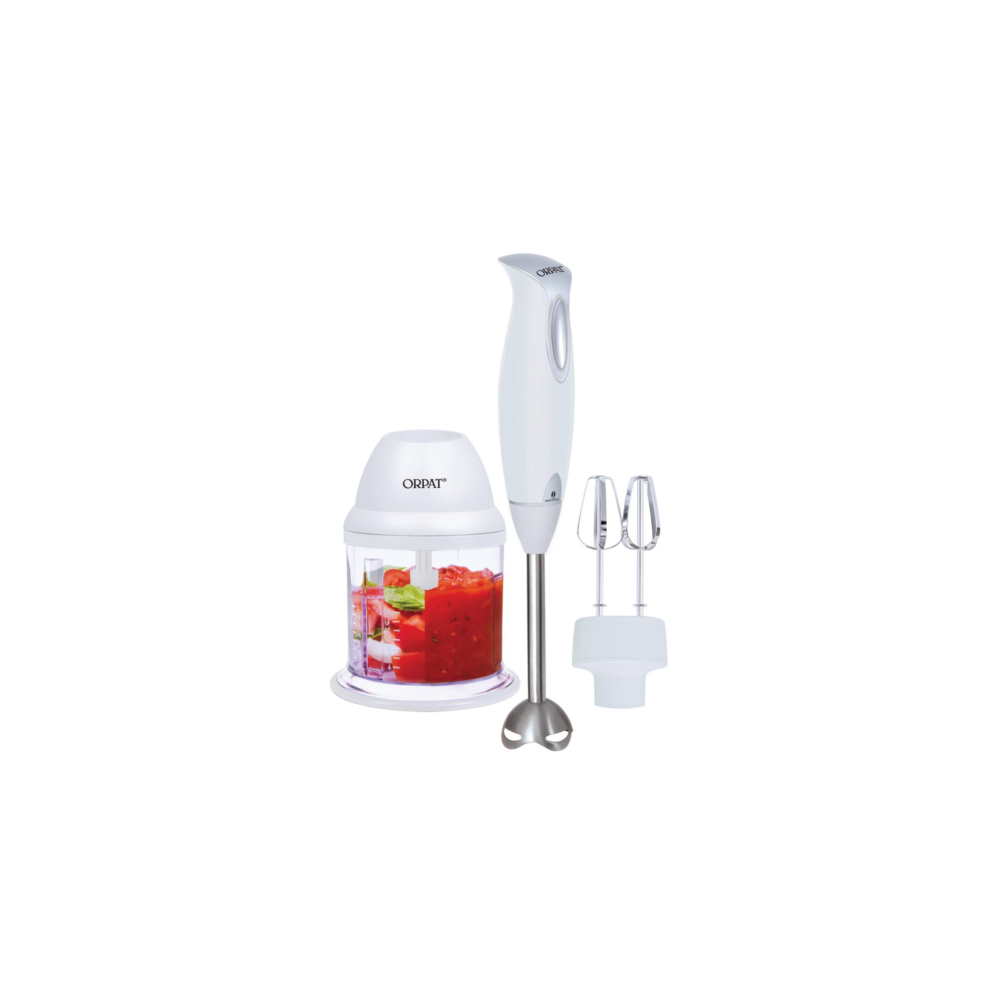 HHB-187E-EC-HM-WHITE-10-02-2022-2048x2048 Hand Blender With Chopper and Hand Mixer – HHB-187E EC HM – 400W - White - Image 1