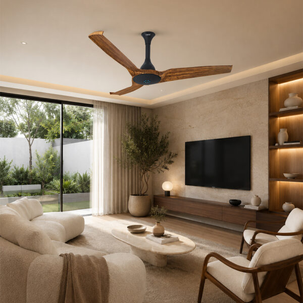 Luxury BLDC Ceiling Fan With Remote (Birch Wood)