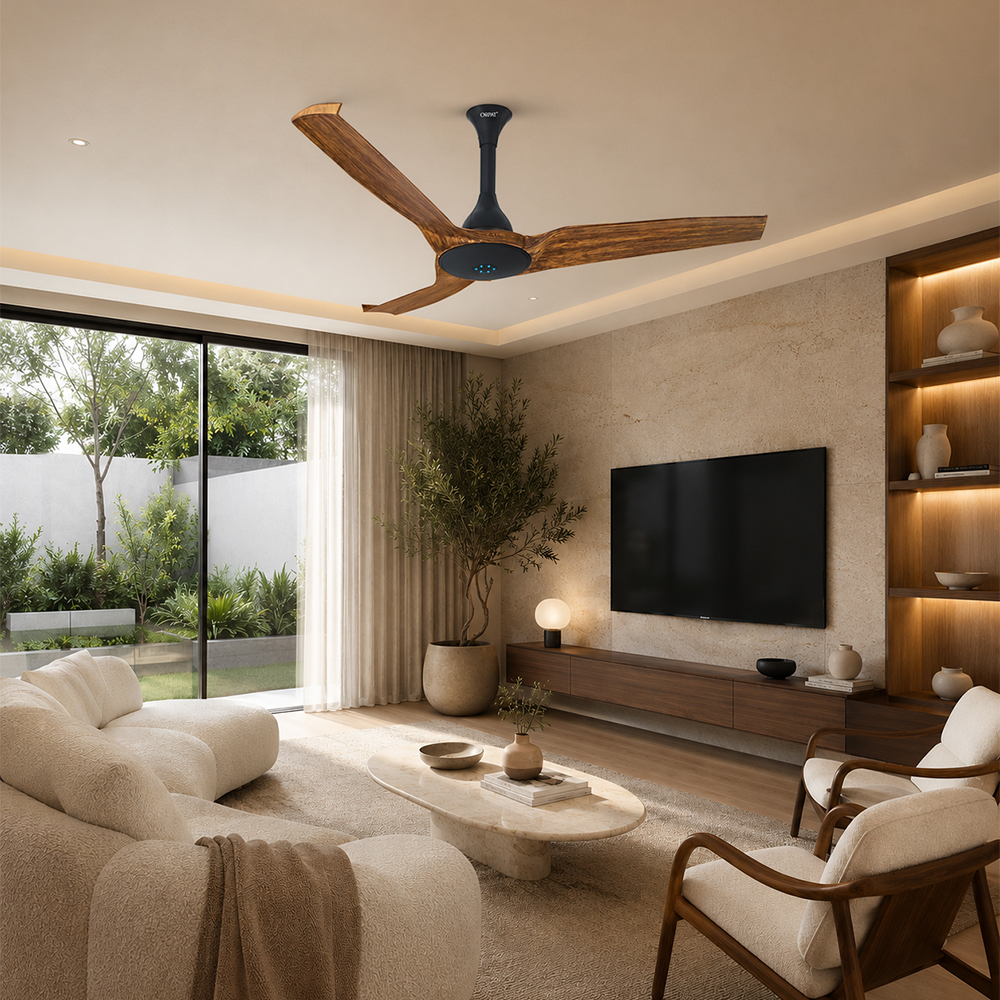 Luxury BLDC Ceiling Fan With Remote (Birch Wood) Luxury BLDC Ceiling Fan With Remote (Birch Wood) - Image 1