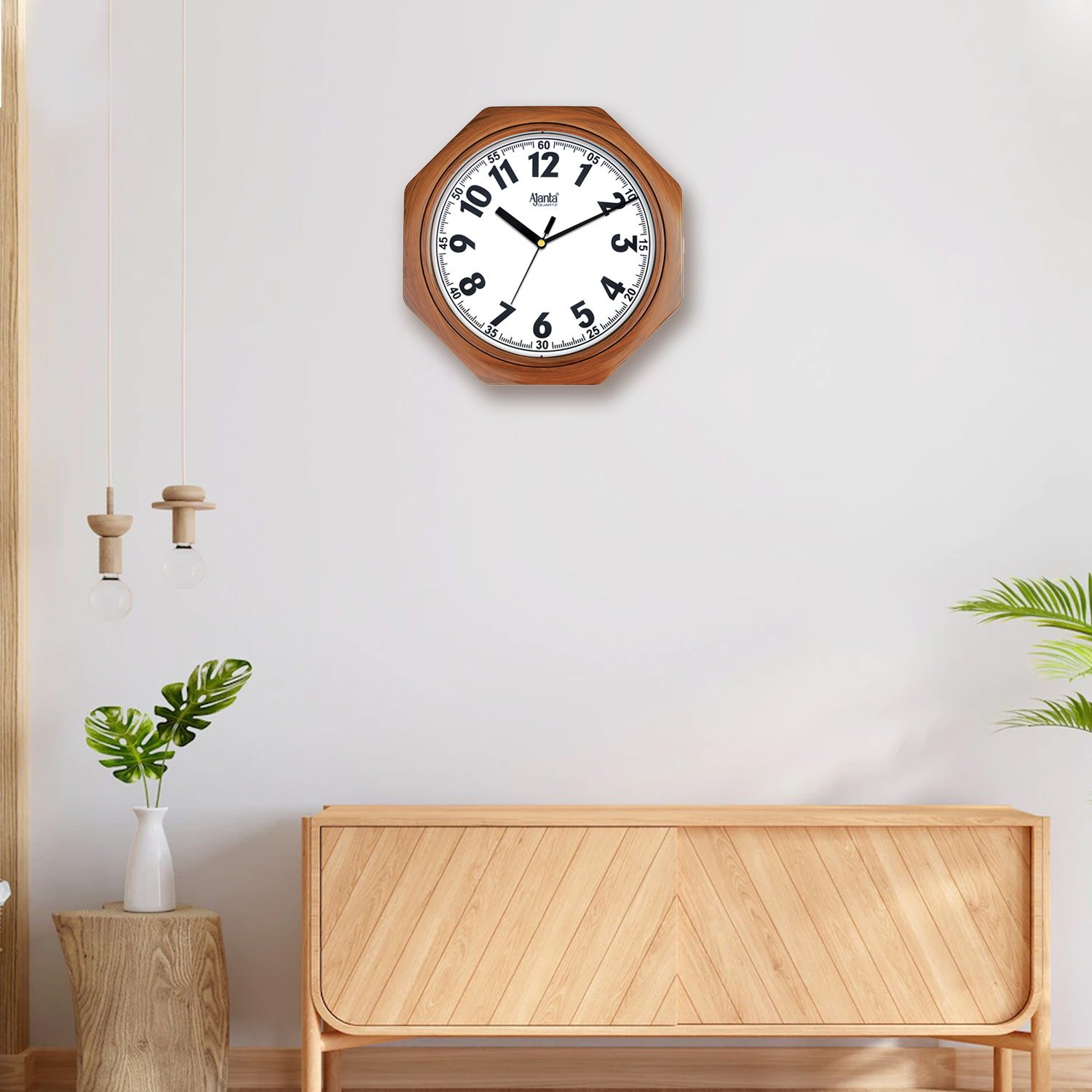 Teak wood clock