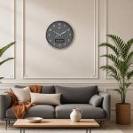 Wall Clock - Designer Clock  - 9107 - Grey