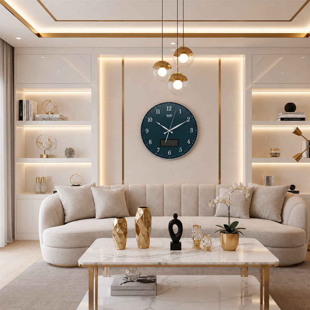 Wall Clock - Designer Clock - 9107 - Blue