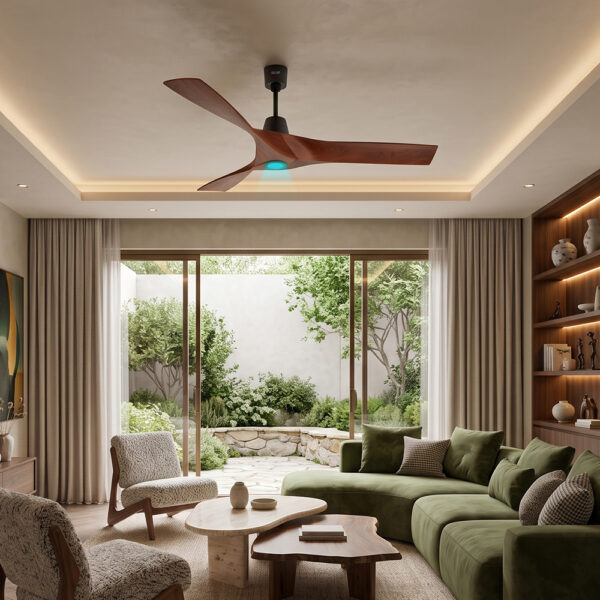 Luxury BLDC Ester Plus Ceiling Fan With Remote (Wenge Teak Wood)