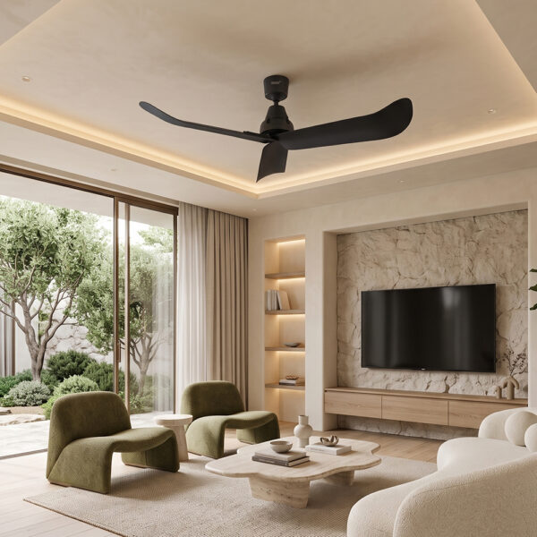 Luxury BLDC Ocean Breeze Ceiling Fan With Remote (Charcoal Grey)