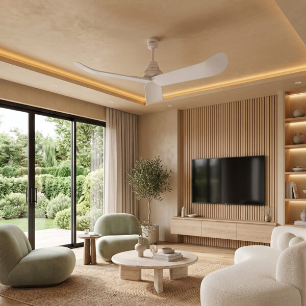 Luxury BLDC Ocean Breeze Ceiling Fan With Remote (Himalayan White)