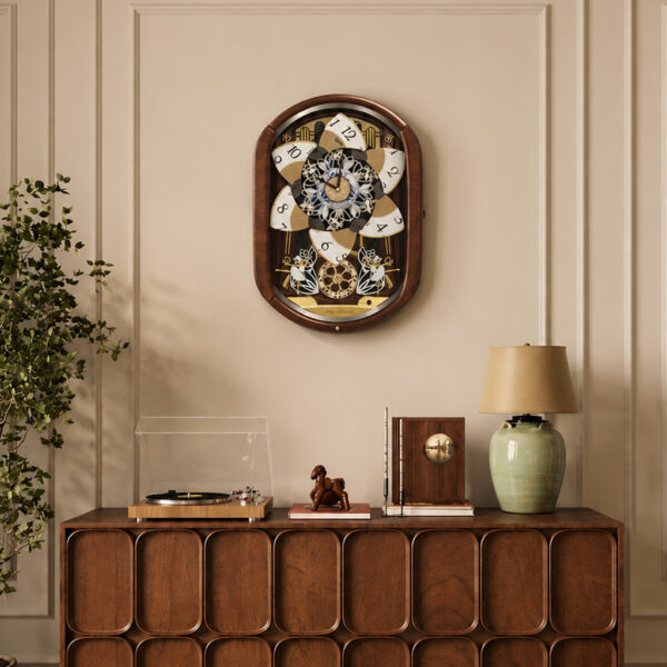 Magic-Moments-Musical-Pendulum-Quartz-Wall-Clock-With-Swarovski-Diamonds