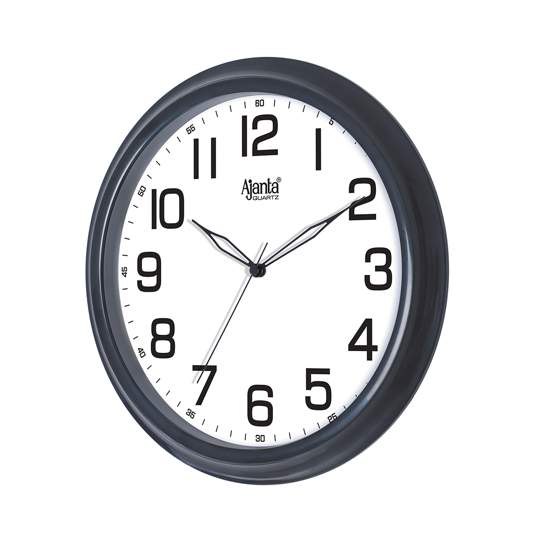 03 Wall Clock - Simple Clock - 9057 - Black - Image 1