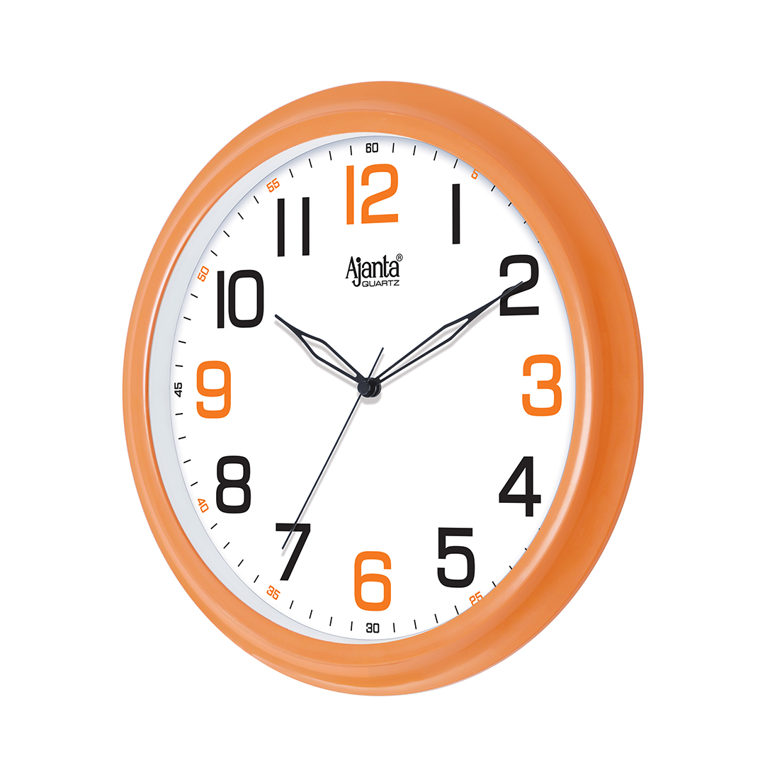 03 Wall Clock - Simple Clock - 9057 - Orange - Image 1