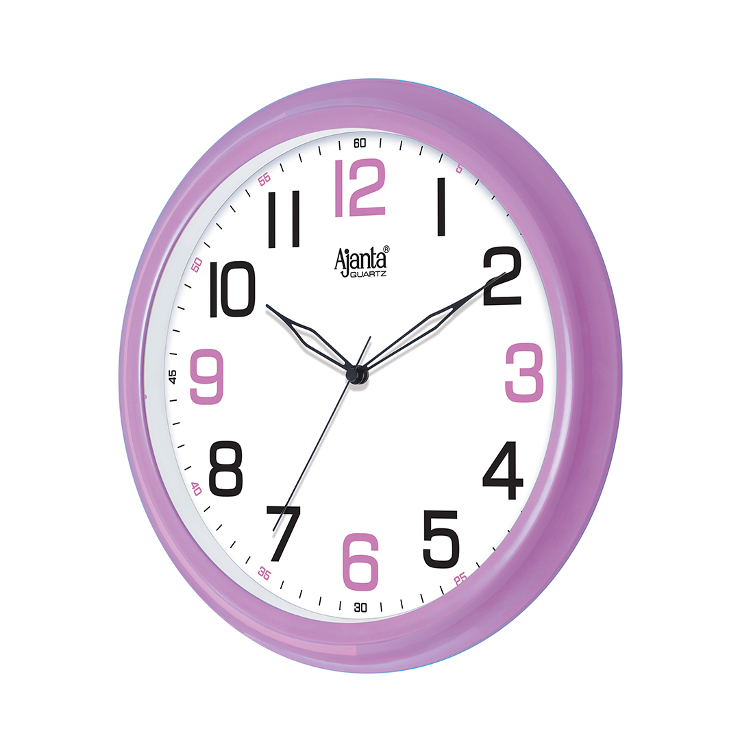 03 Wall Clock - Simple Clock - 9057 - Royal Pink - Image 1