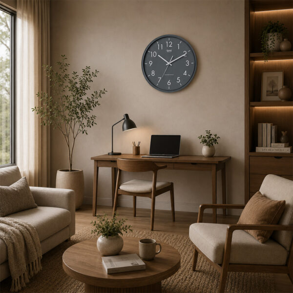 Designer Wall Clock  - 1067  - 555 Grey