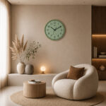 Designer Wall Clock  - 1067  - Parrot green