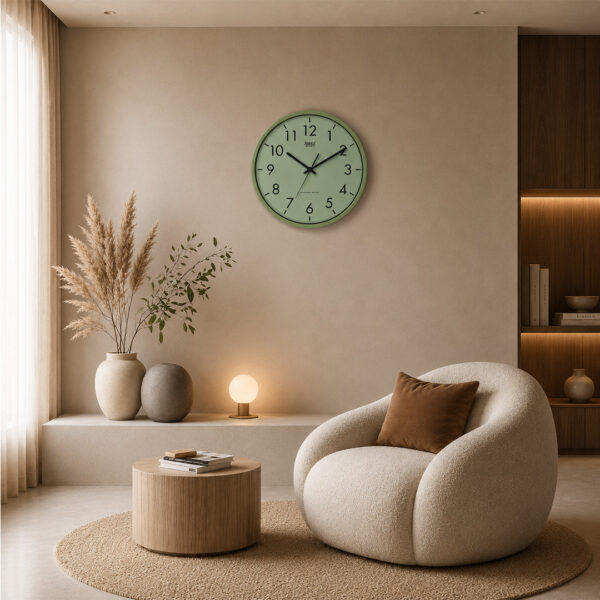 Designer Wall Clock  - 1067  - Parrot green