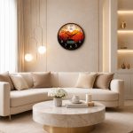 Designer Wall Clock  - 6097  - Black
