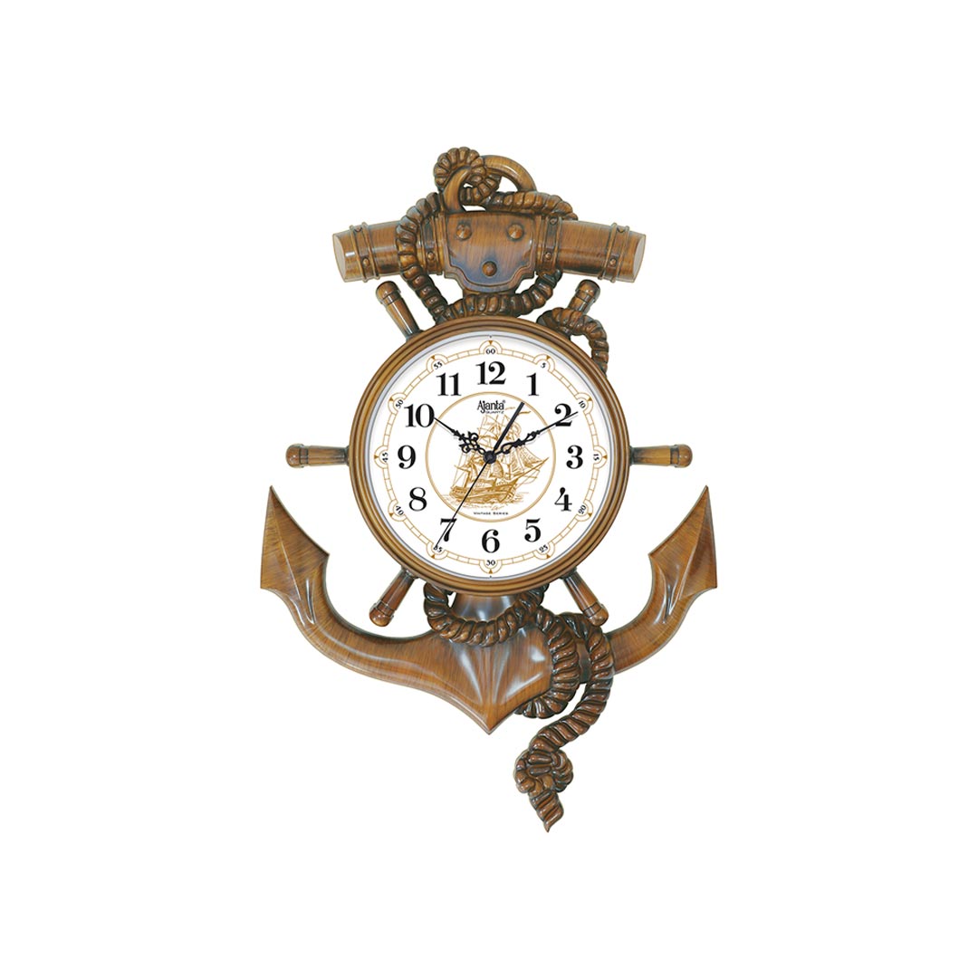 9037 FRONT LIGHT OAK WOOD IMGL3105 QQQ 28 02 2024 Wall Clock - Vintage series Clock - 9037 - Light oak wood - Image 1