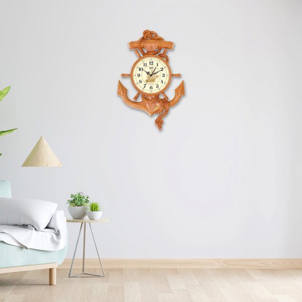 Teak wood clock
