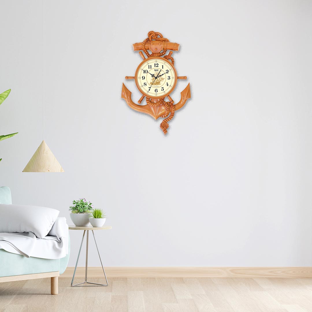 Teak wood clock