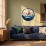 Designer Wall Clock – 6097 – Blue