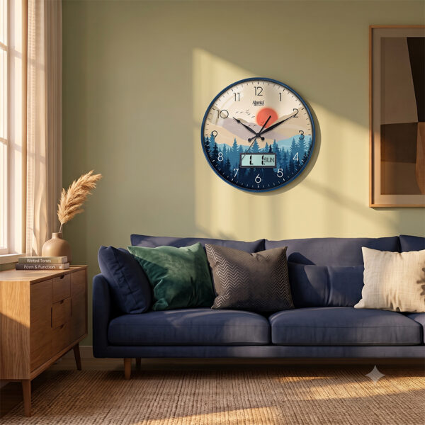 Designer Wall Clock – 6097 – Blue
