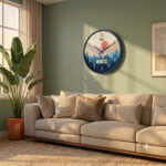 Designer Wall Clock  - 6097  - Blue - Image 3