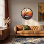 Designer Wall Clock – 6097 – Brown