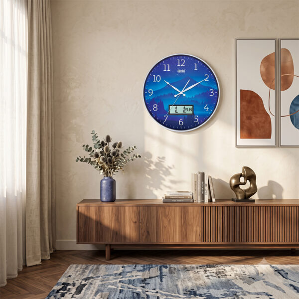 Designer Wall Clock – 6097 – Silver