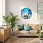 Designer Wall Clock – 6097 – White