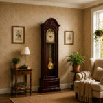 Grandfather-Series-Rhythmic-Pendulum-Clock-–-GF-–-167-Rose-Wood