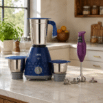Kitchen Hive 650W Mixer Grinder Dark Blue with Free Hand Blender HHB-177E WOS – Violet