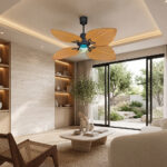 Luxury BLDC Green Leaf Plus Ceiling Fan With Remote (Birch Wood) - Image 2