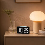 Wall Clock - Digital Clock - Digital Alarm Clock  - DA-155 - Black - Image 2