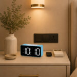 Wall Clock - Digital Clock - Digital Alarm Clock  - DA-155 - Blue - Image 2