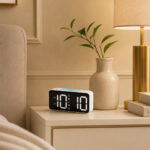 Wall Clock - Digital Clock - Digital Alarm Clock  - DA-155 - White - Image 2