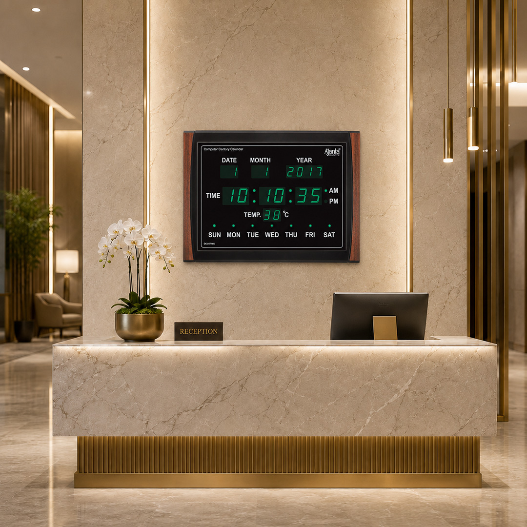 Wall Clock – Digital Clock – Calendar Clock – DC-017 MG- GREEN Wall Clock - Digital Clock - Calendar Clock - DC-017 MG- GREEN - Image 1