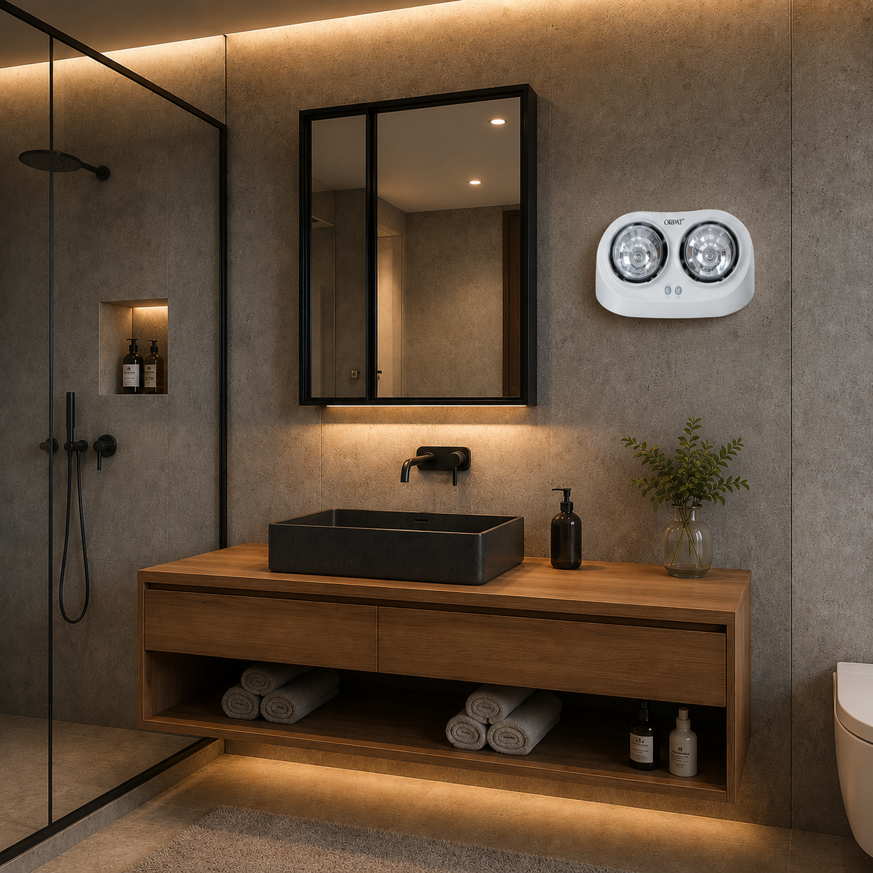 Bathroom Heater 550 — White - Image 1