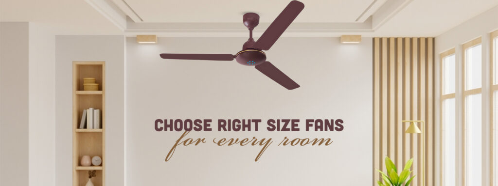 Right size fans for room
