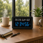 Digital Calendar Wall Clock – DC-157 MC - BLUE - Image 2