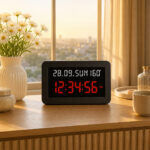 Digital Calendar Wall Clock – DC-157 - BLACK