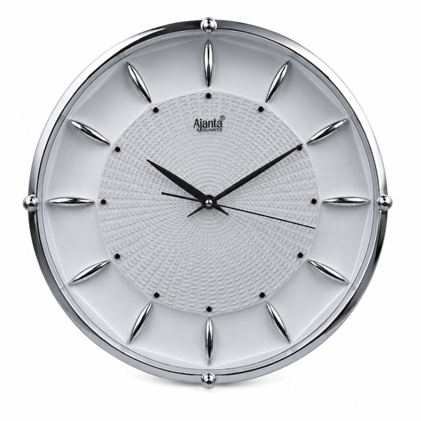 Wall Clock - Designer  Clock  -2037 -Pearl White