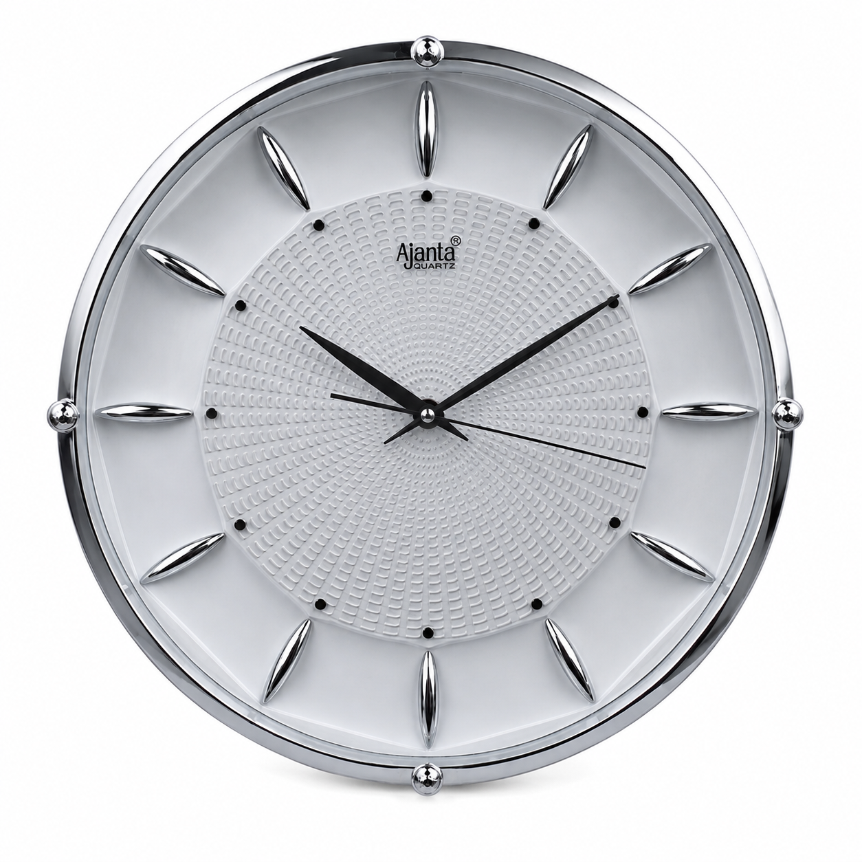 2037_Front Angle Wall Clock - Designer Clock -2037 -Pearl White - Image 1