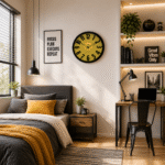Wall Clock – Designer Clock -2647 -Yellow