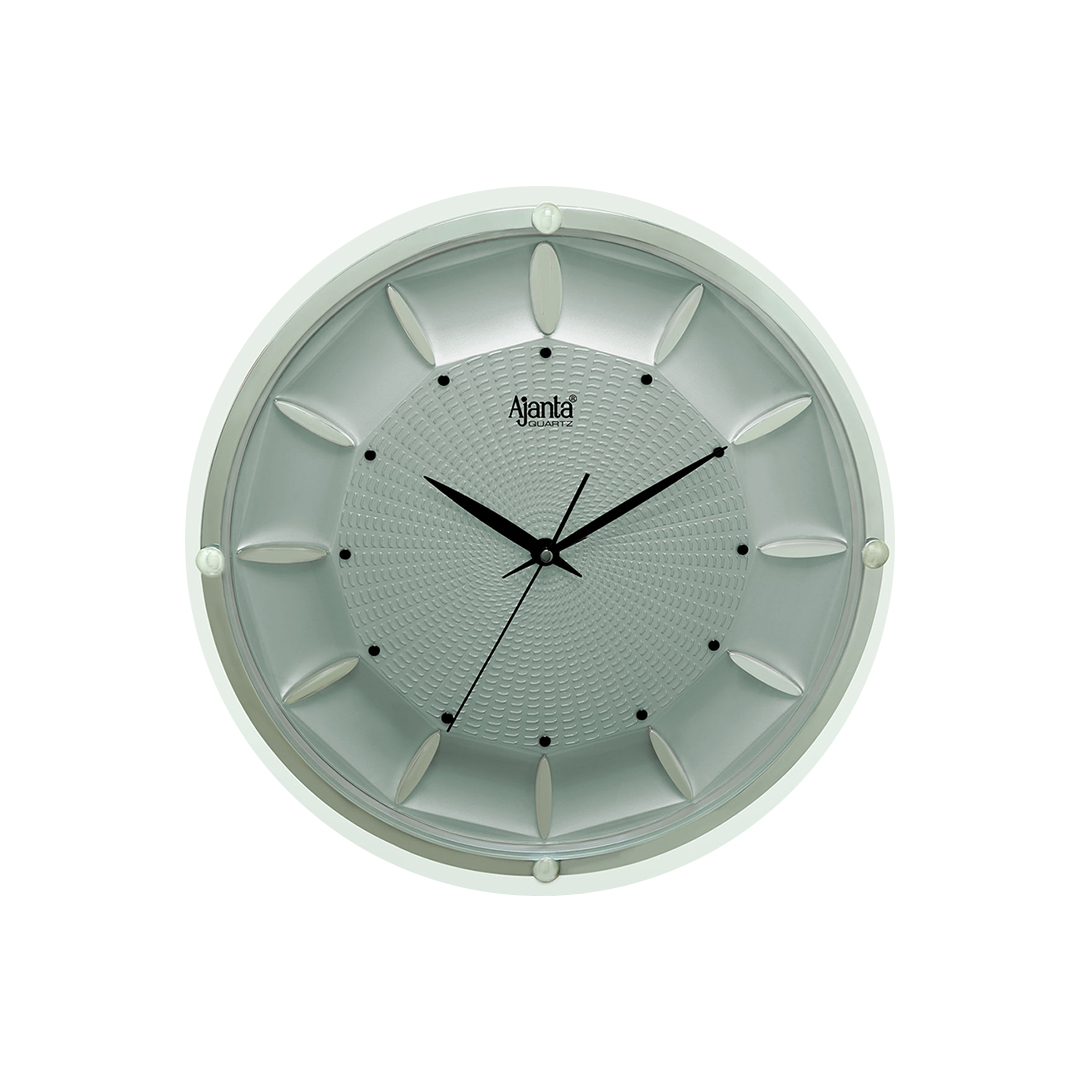 Wall-Clock---Designer--Clock---2037--Pearl-White