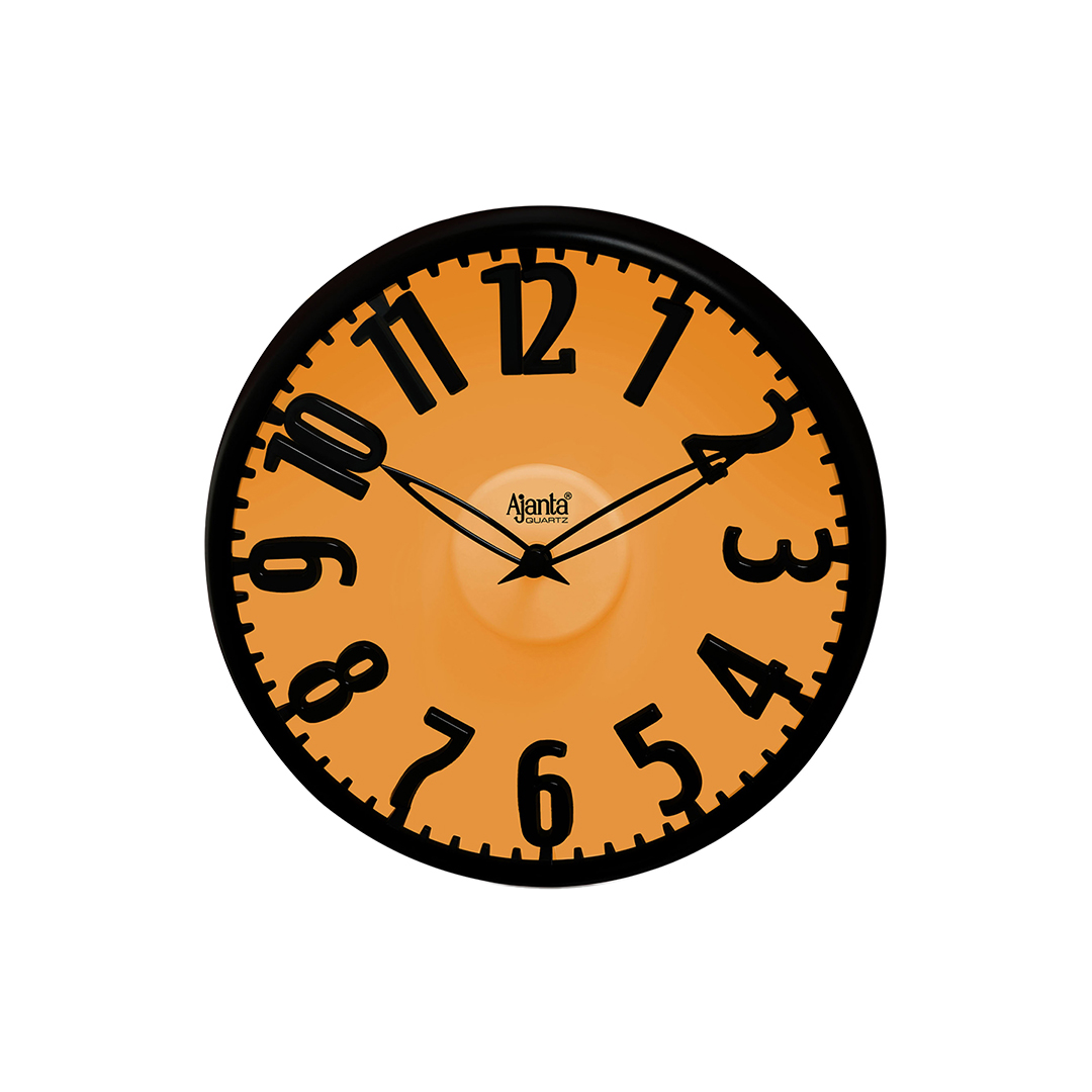 Wall-Clock---Designer-Clock---2647--Orange