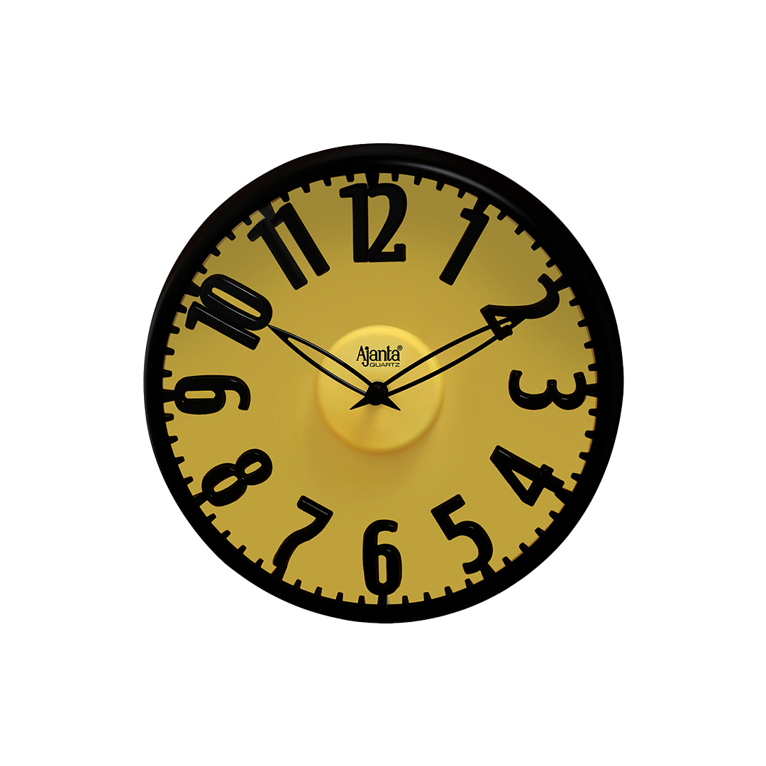 Wall-Clock---Designer-Clock---2647--Yellow