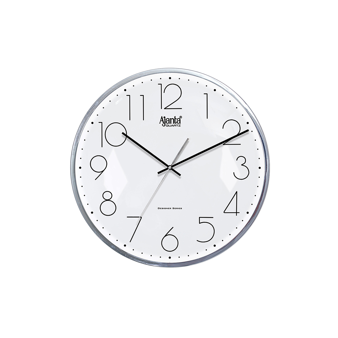 Wall-Clock---Designer-Clock---4087--Silver Wall Clock