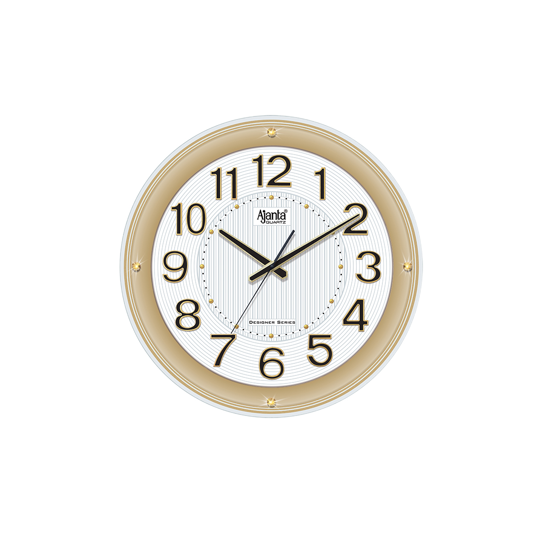 Wall-Clock--Designer-Clock--9187--Golden