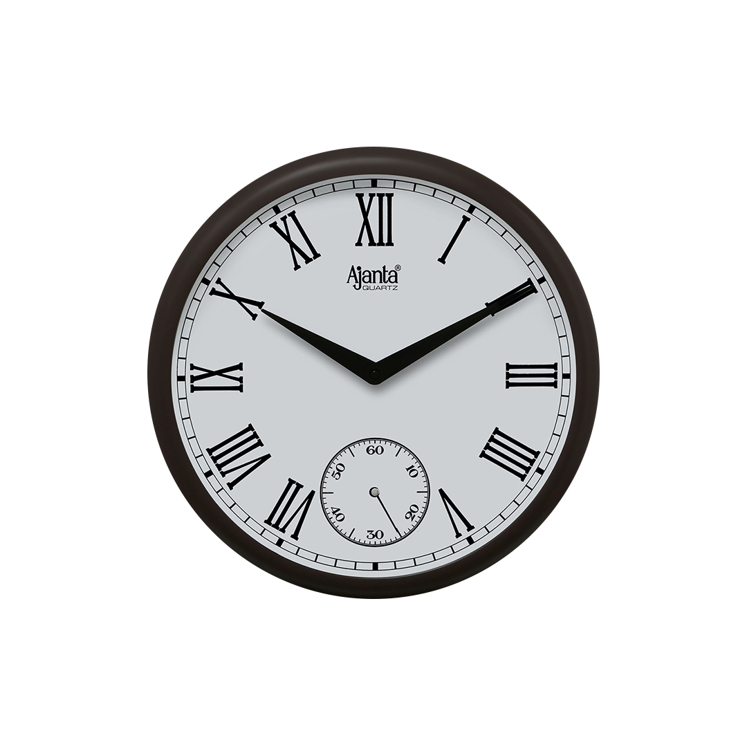 Wall-Clock---Home-Decore-Clock---2837-White-(brown)