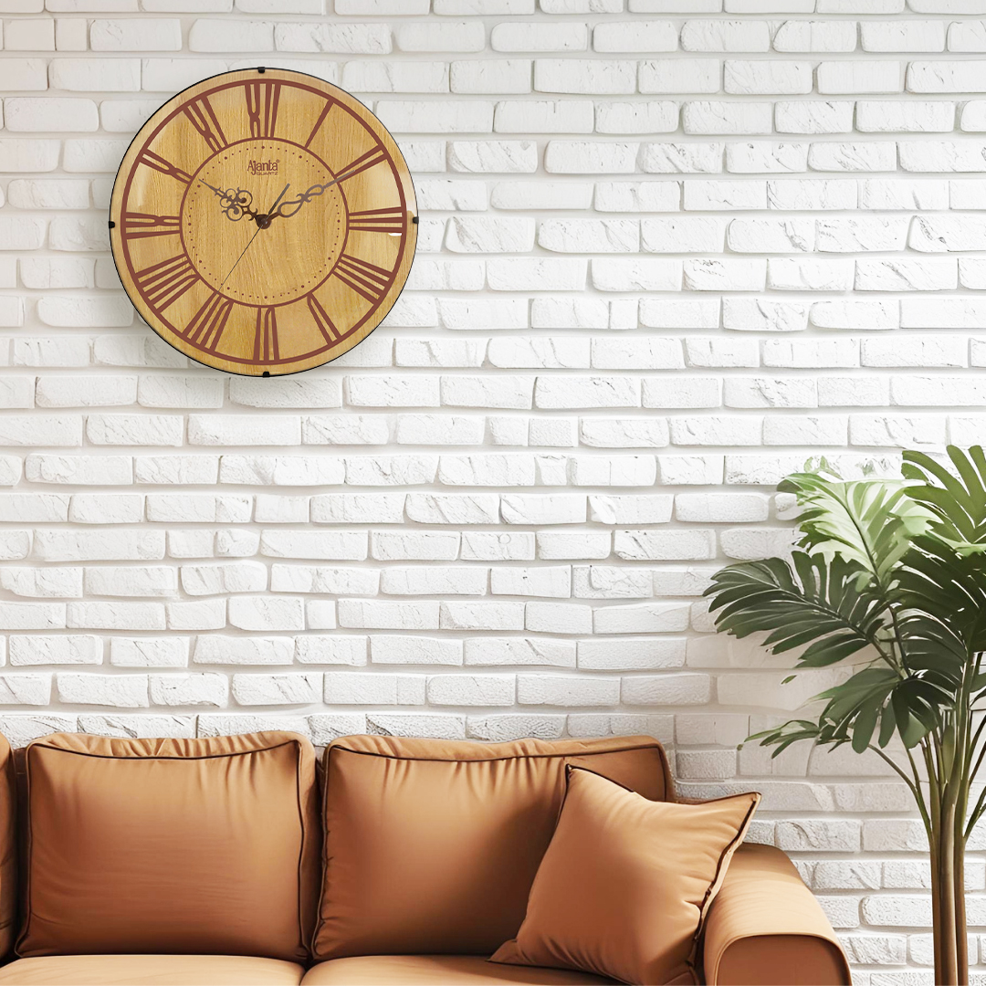 Wall-Clock---Home-Decore-Clock---3077-R-Brown_lifestyle wall clock