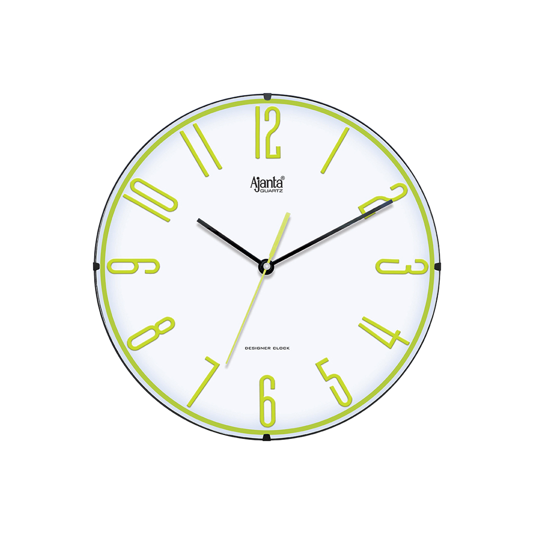 Wall-Clock---Home-Decore-Clock---6017-Green