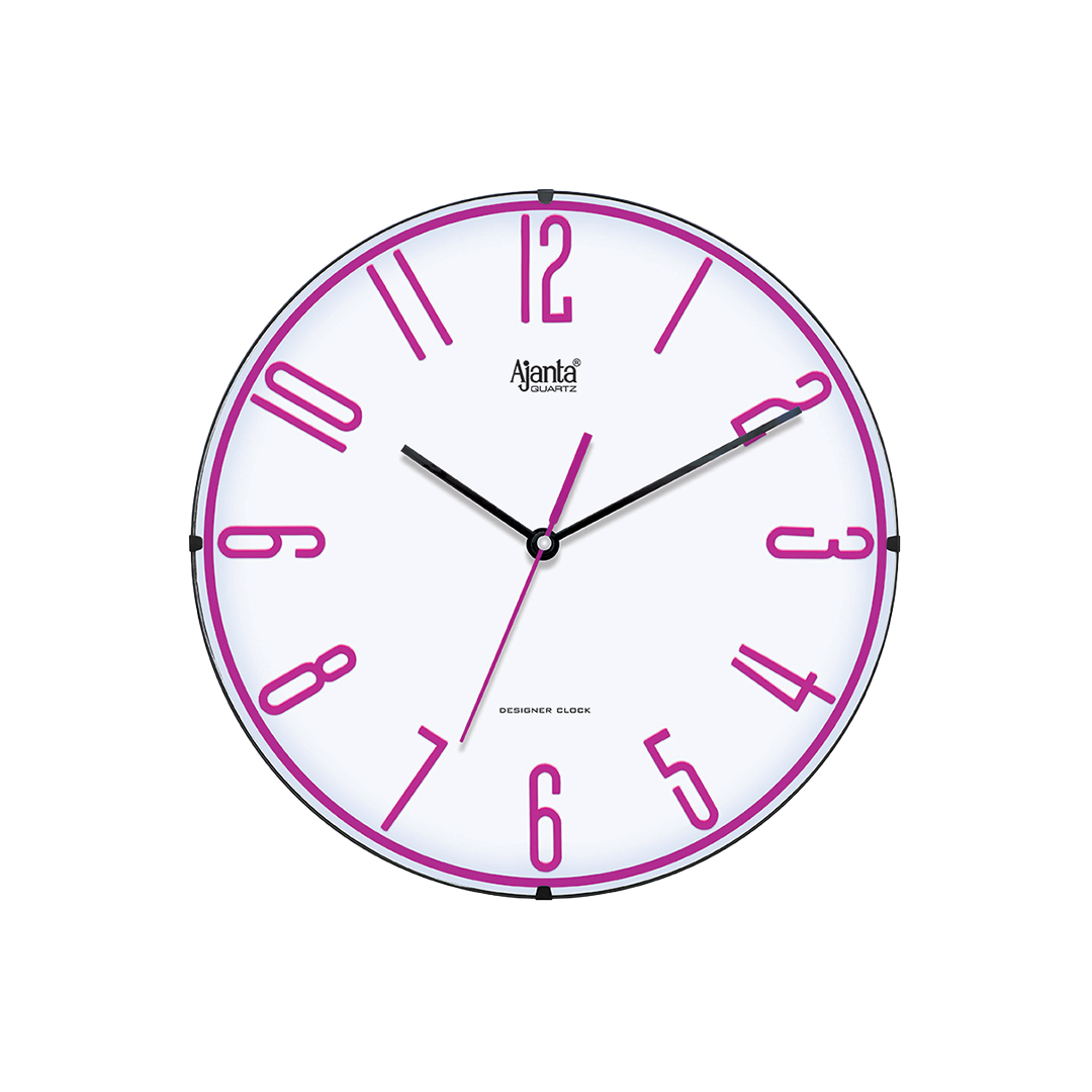 Wall-Clock---Home-Decore-Clock---6017-Pink