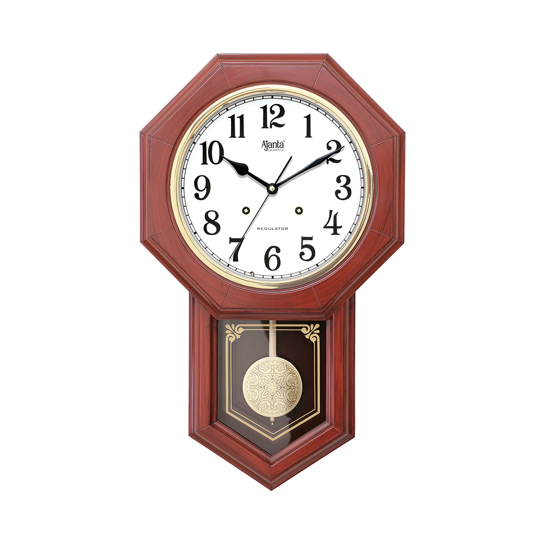 Wall-Clock---Musical-Pendulam-Clock---6027-Mahogany